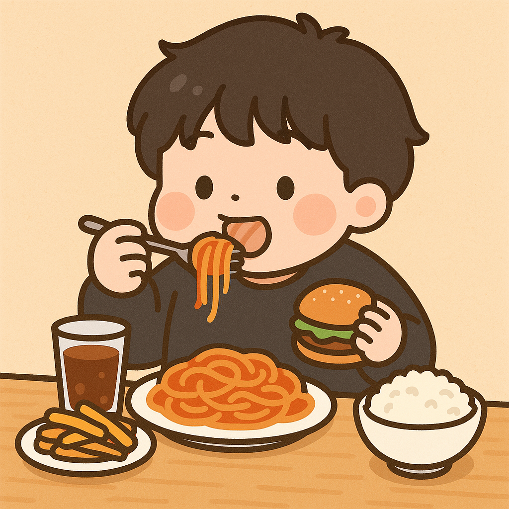たくさん食べる奥平さんのイメージ