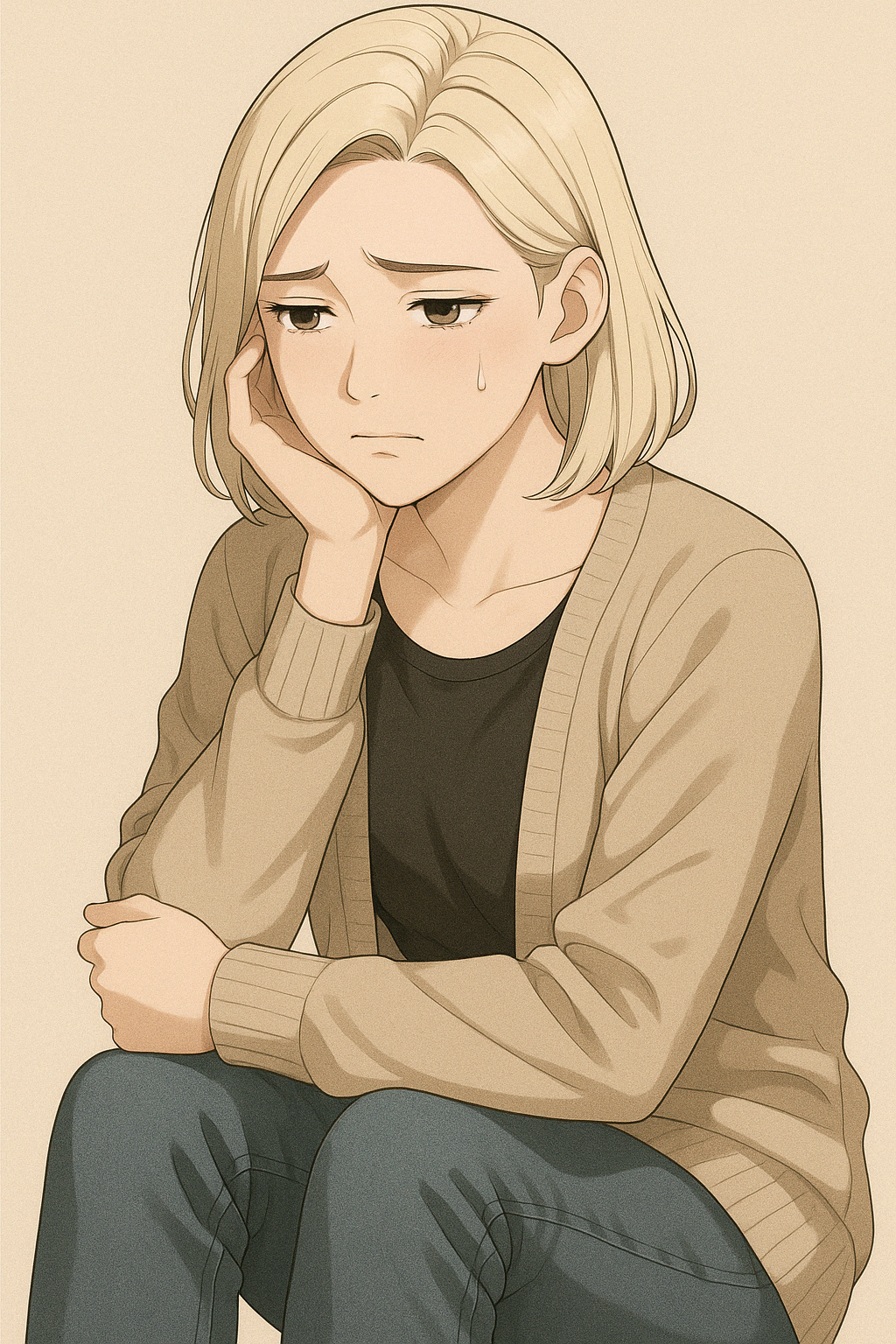 悲しむ女性のイメージ