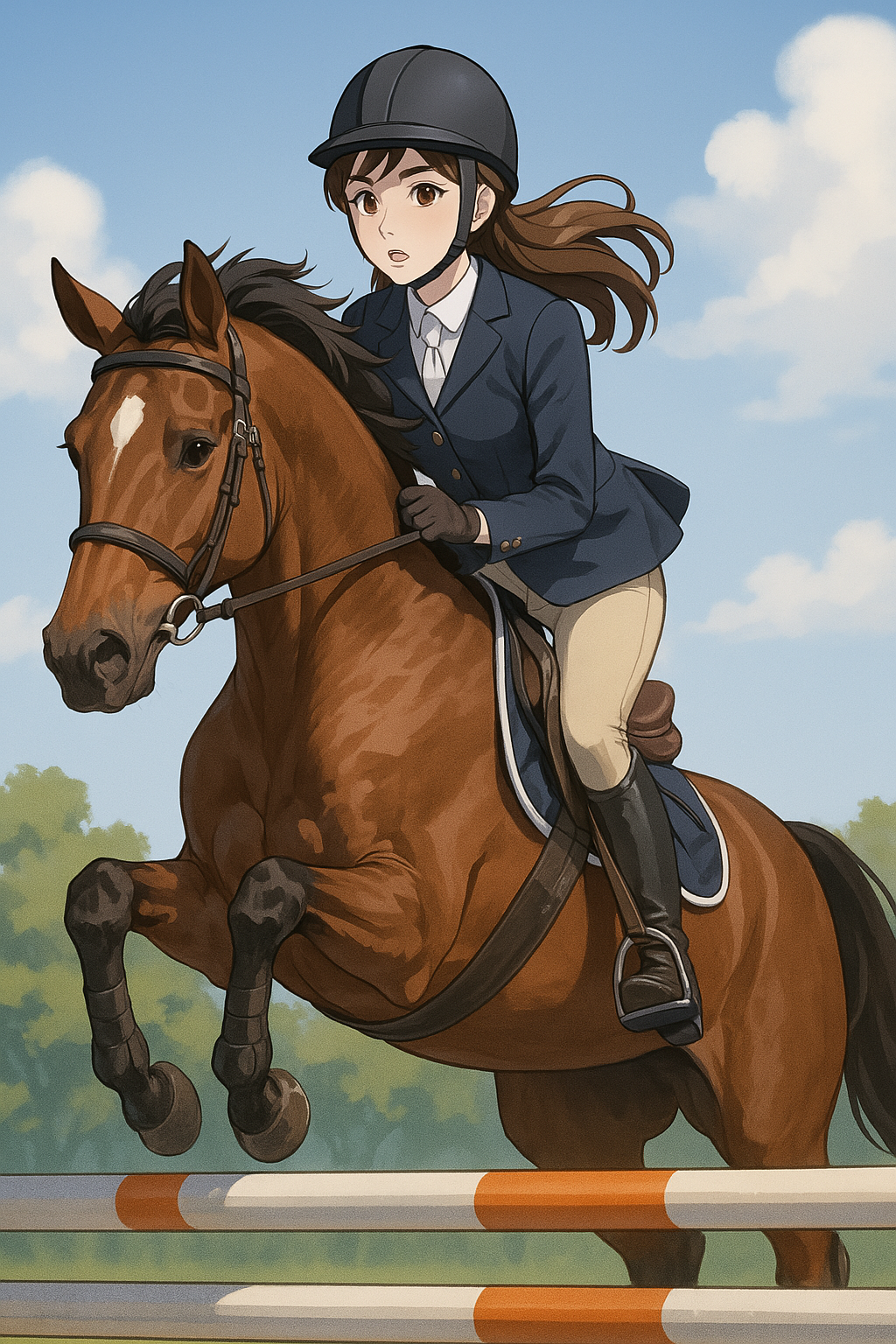 高井さんが馬術を行っているイメージ