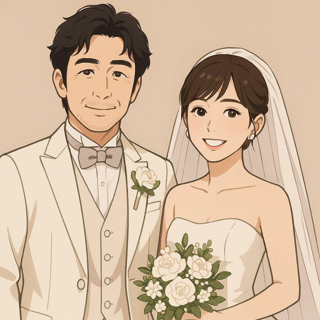 戸次重幸と市川由衣の結婚式のイメージ