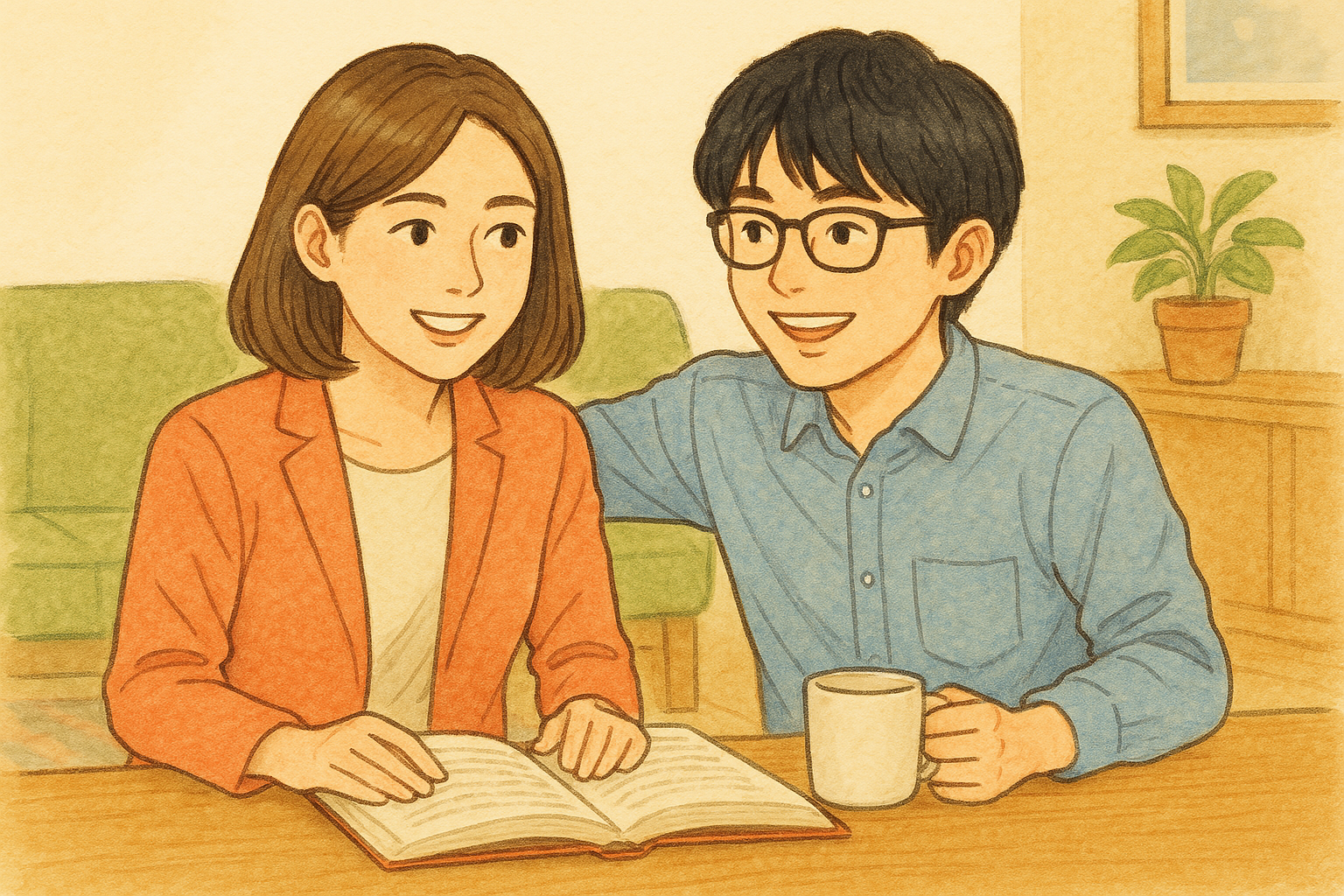 仲の良い2人のイメージ